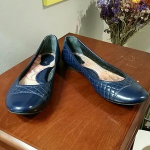 Born Blue Leather Flats